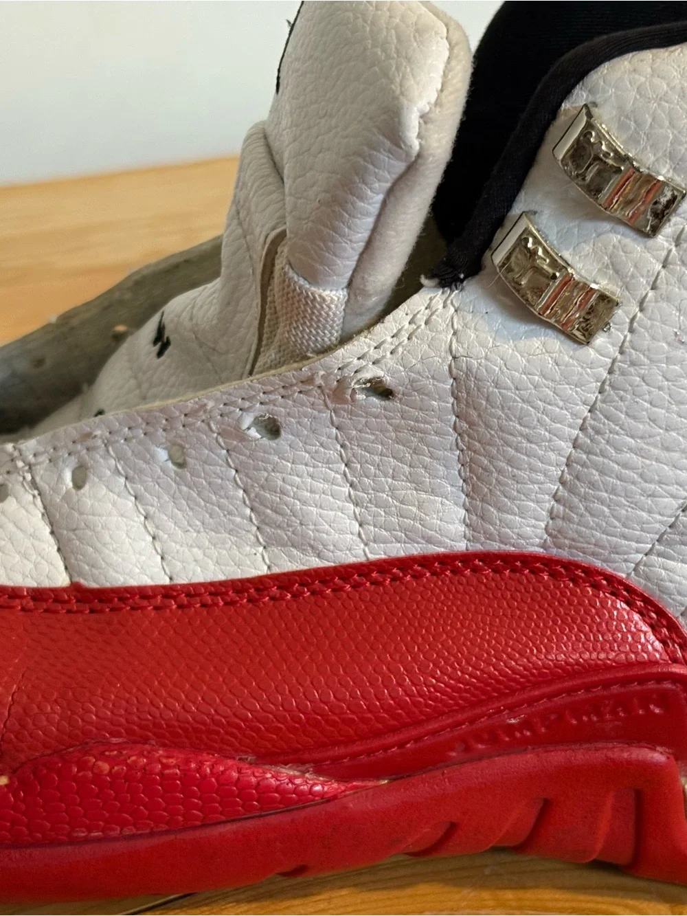 Air Jordan 12 Retro 'Cherry' (2009) high-top basketball sneakers, size 12